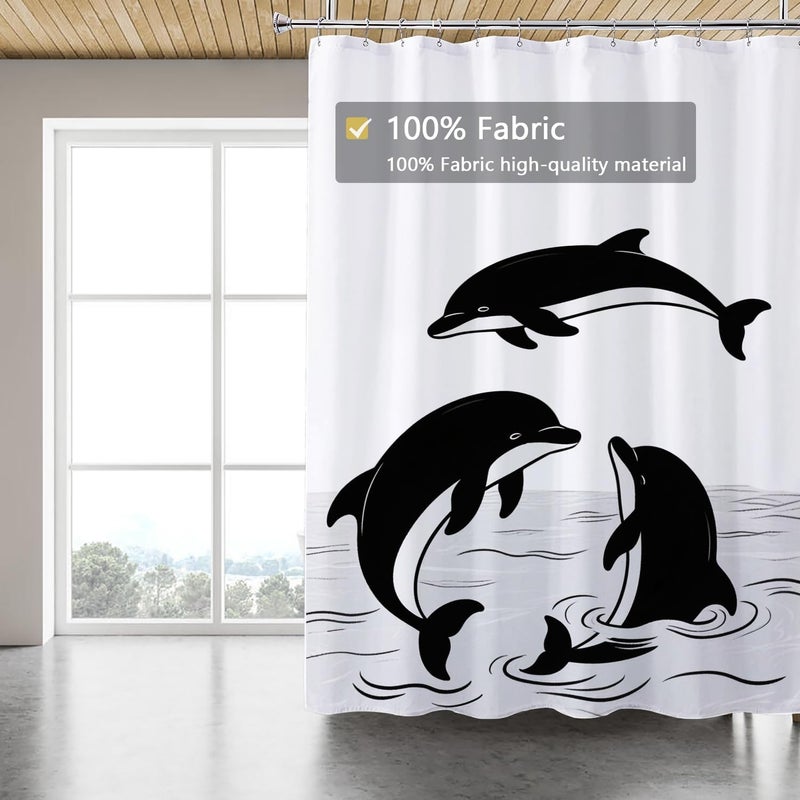 LLSCL Fabric Shower Curtain Liner with Magnets, Waterproof Hotel Quality, 72 x 72 Machine Washable - Image 5
